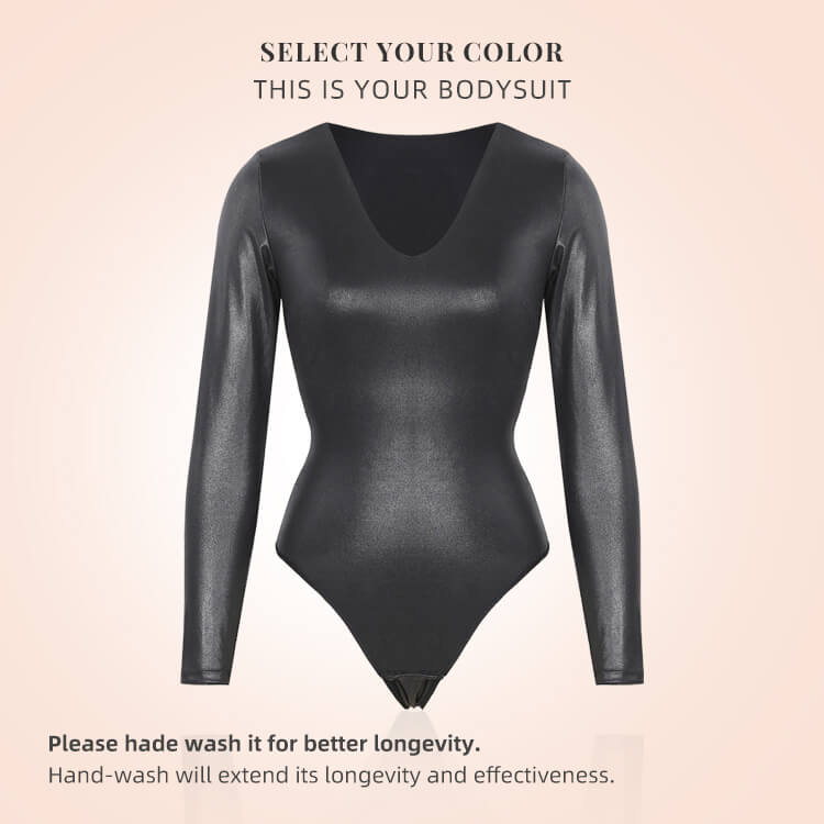 Solid Black Elegant Backless U Plunge Shapewear Seamless