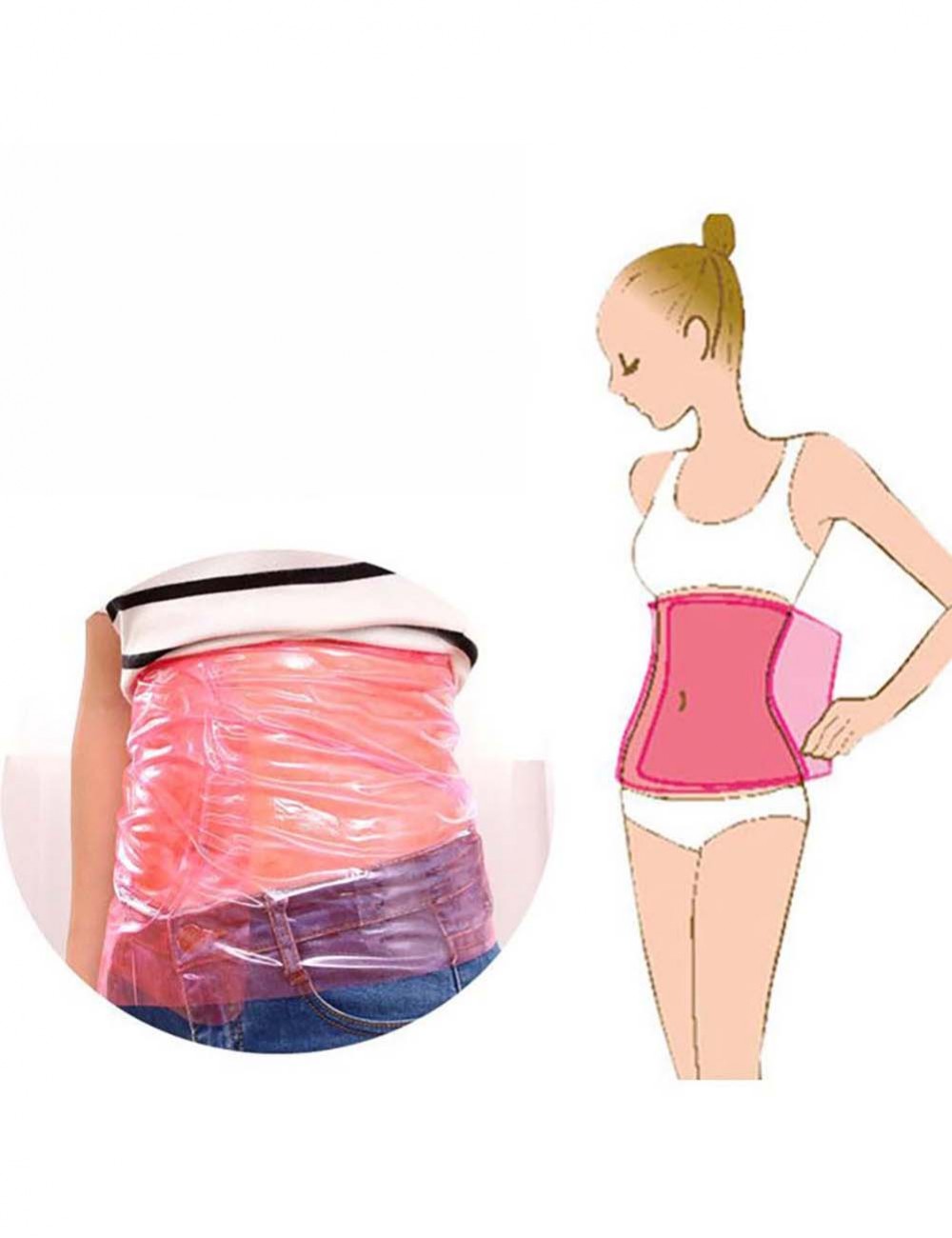 Compression Silhouette Red Sauna Calf Thigh Waist Slimming PVC Belt