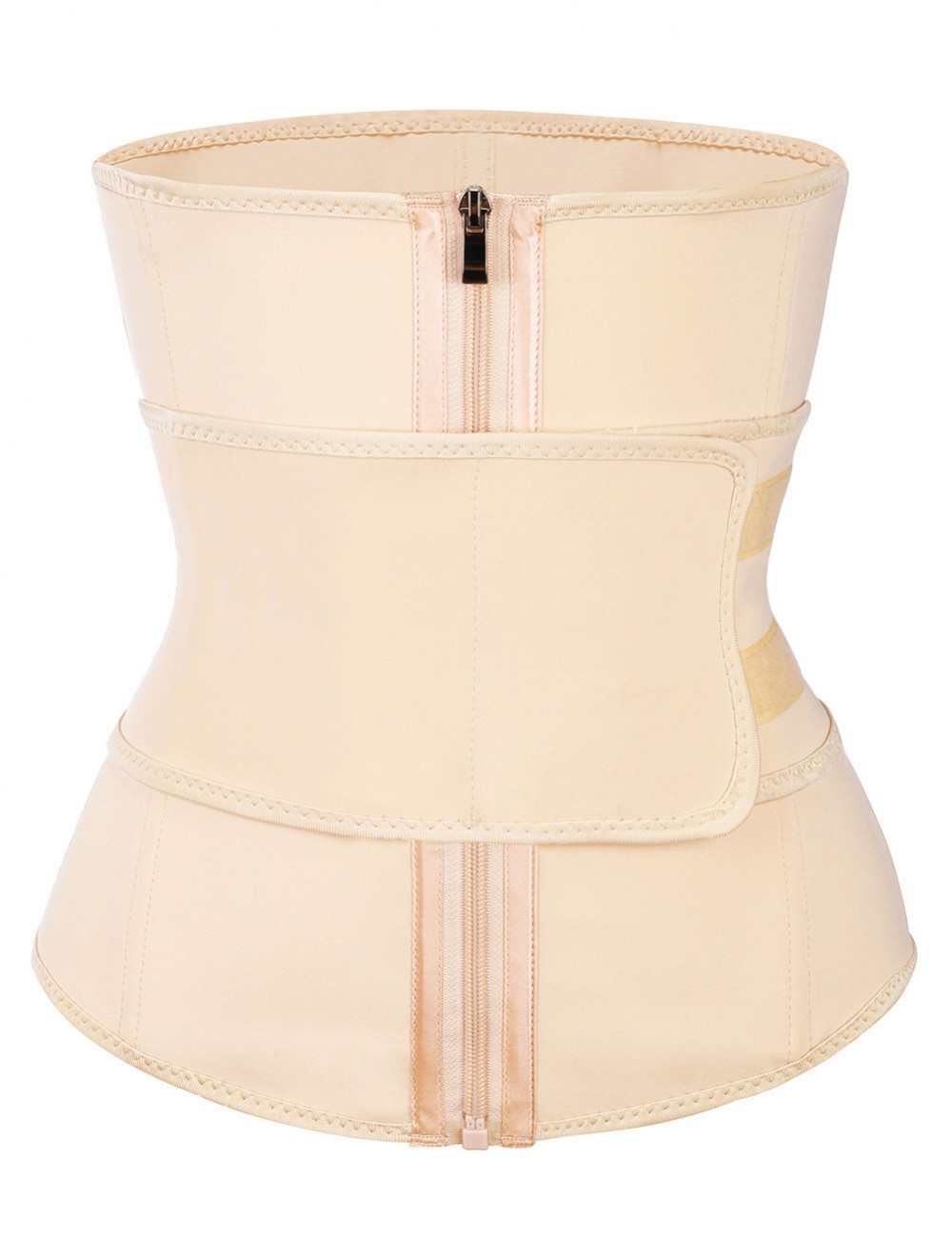 Body-Hugging Skin Big Size 7 Steel Boned Zipper Waist Cincher Layered