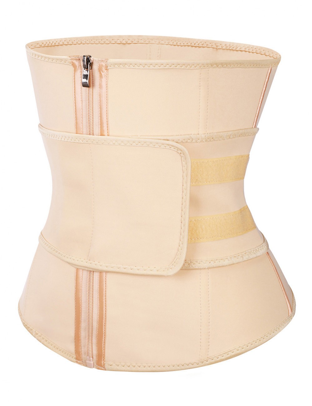 Body-Hugging Skin Big Size 7 Steel Boned Zipper Waist Cincher Layered