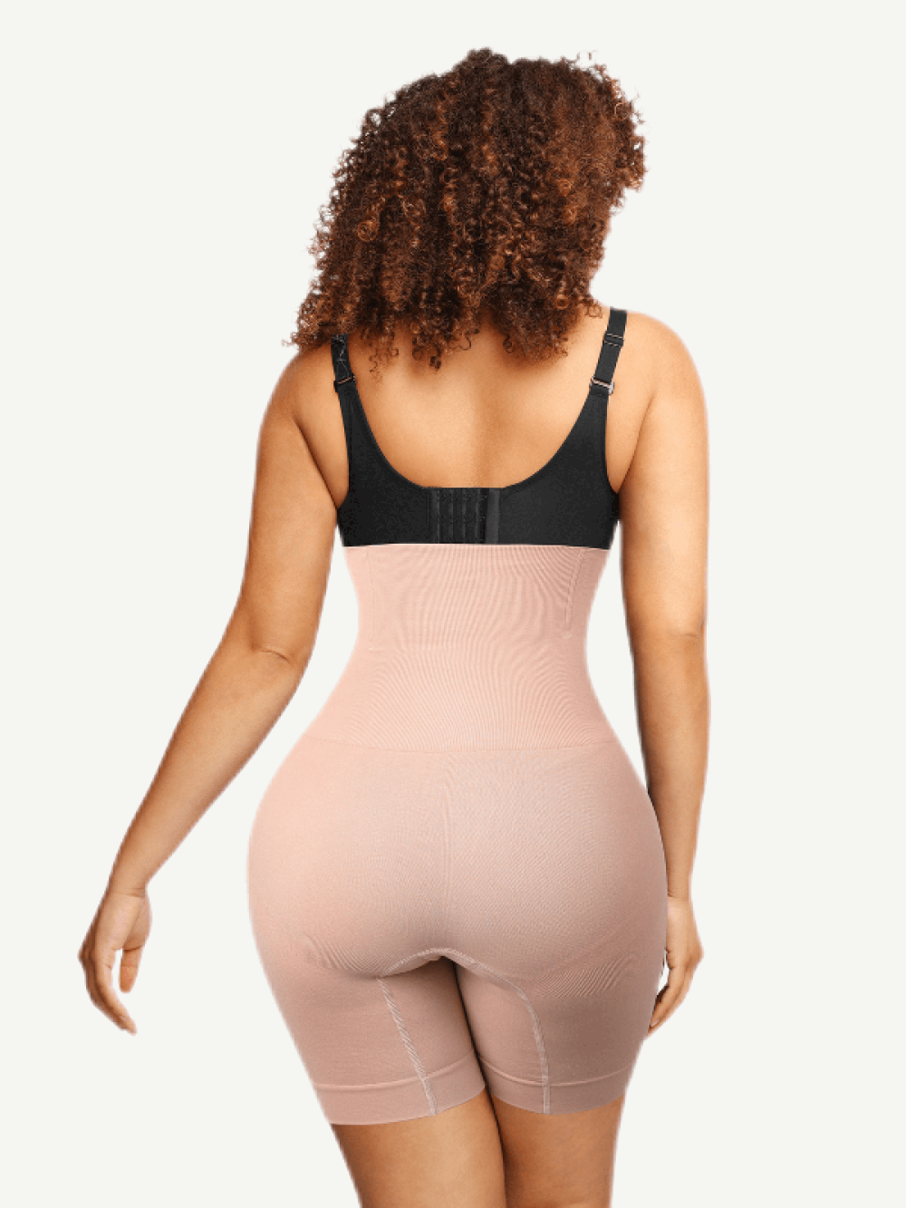 seamless High-Waisted Mid-Thigh Double-layer Tummy Short