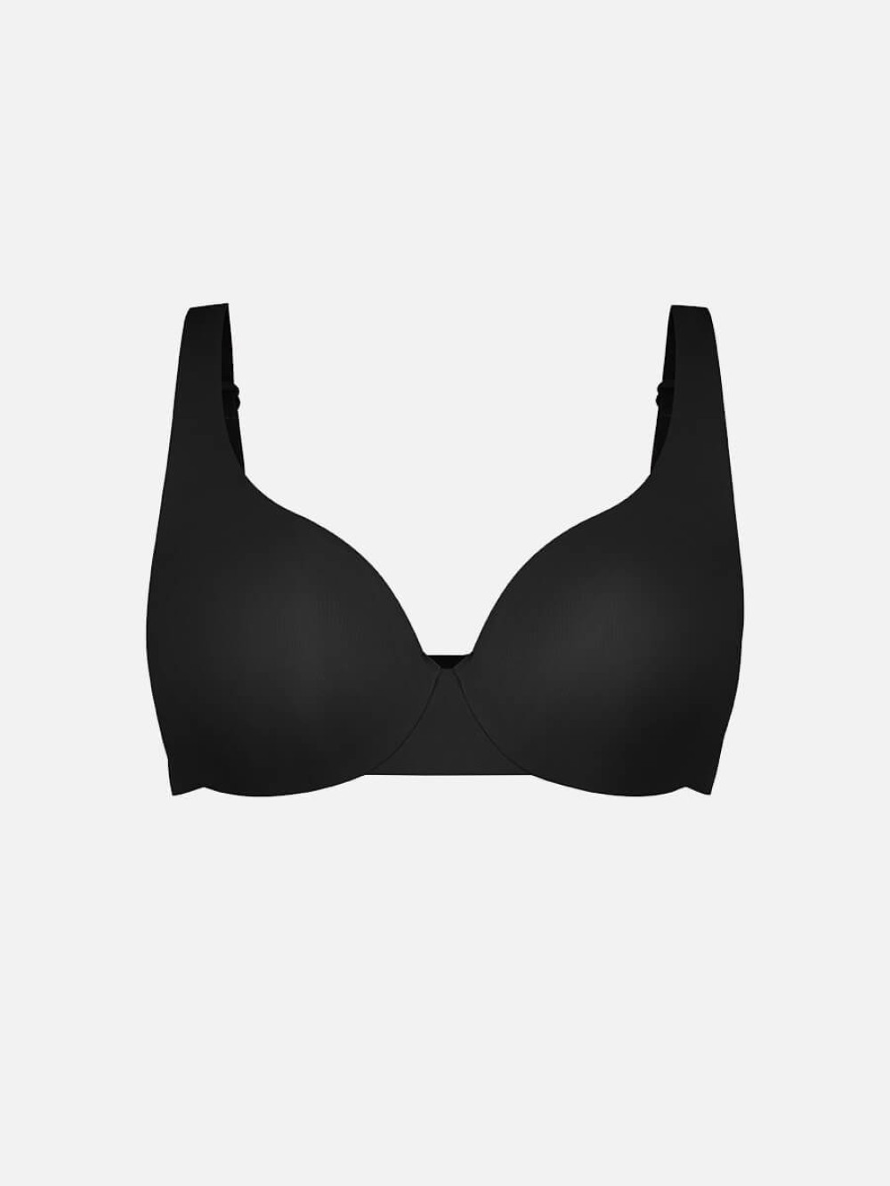 Unpadded Underwired Deep V-Neck Side Support Bra