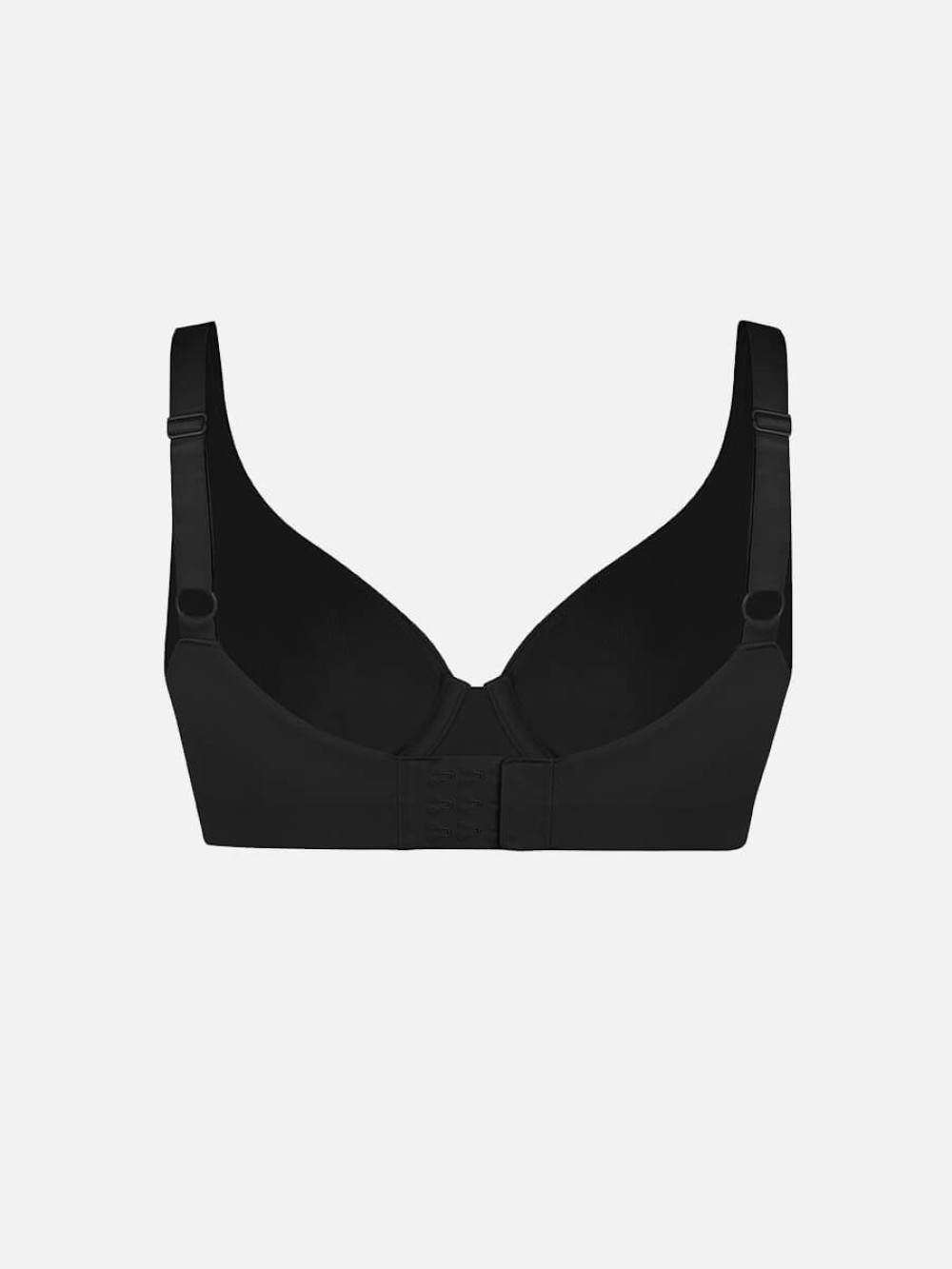 Unpadded Underwired Deep V-Neck Side Support Bra