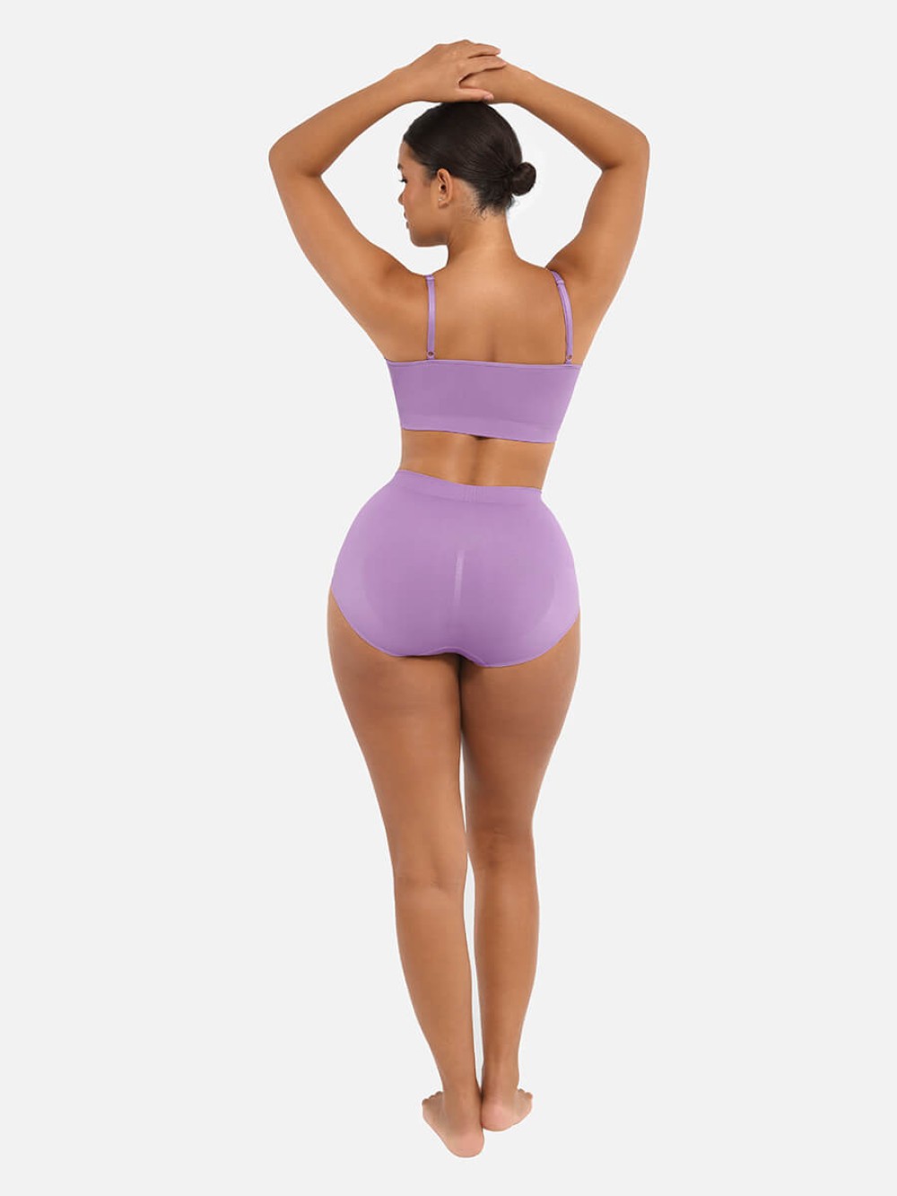 High-Waist Seamless Tummy Control Briefs with Antibacterial Peach Touch Fabric