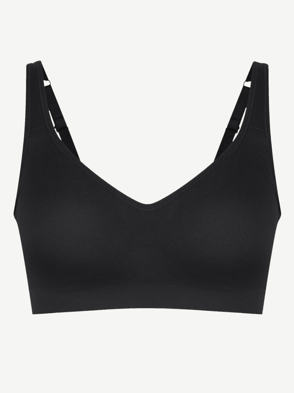 Wireless Seamless Bust Support Wide Shoulder Straps Shapewear Bra
