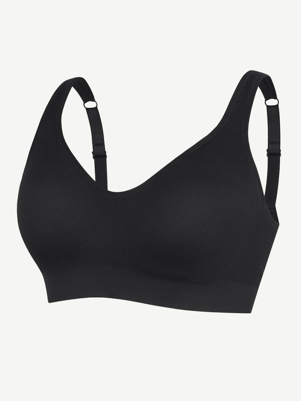 Wireless Seamless Bust Support Wide Shoulder Straps Shapewear Bra