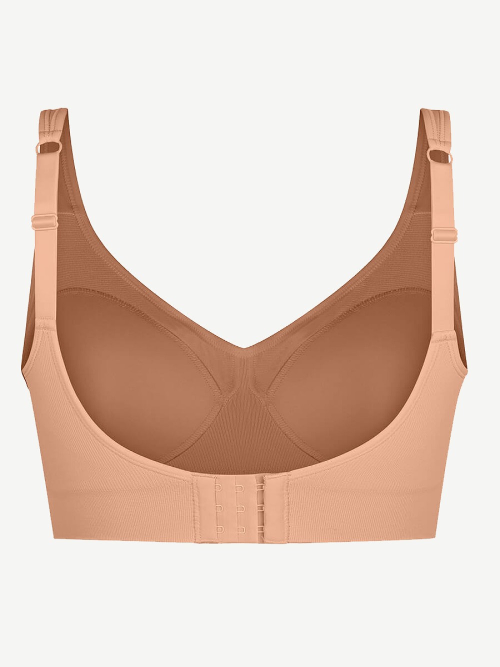 Seamless Wireless Bust Support Wide Shoulder Straps Shapewear Bra