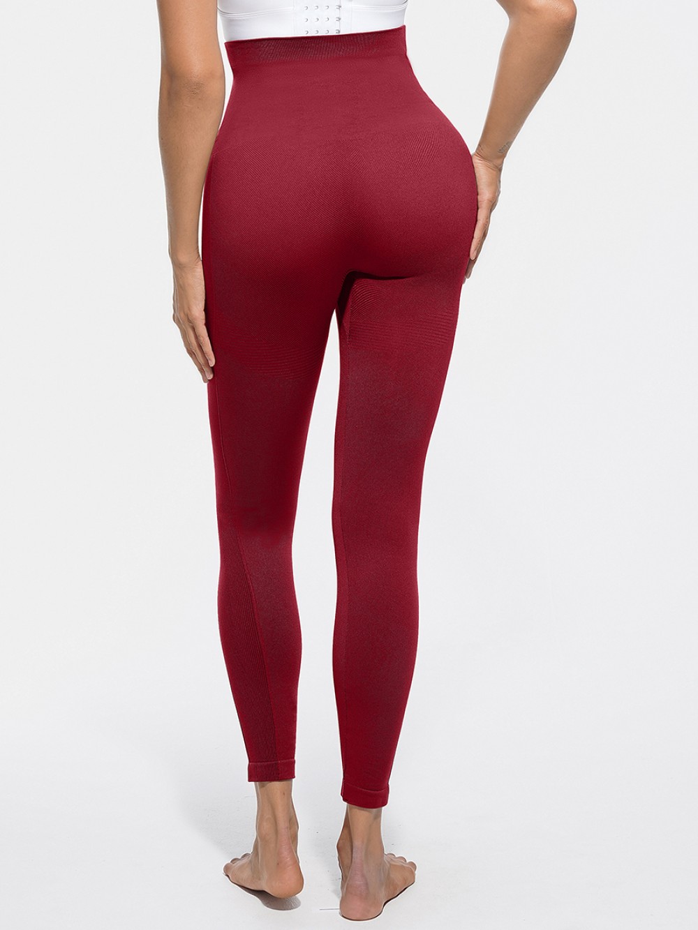High Waisted Seamless Sculpting Slim Fit Anti Slip Shaping Leggings for Women