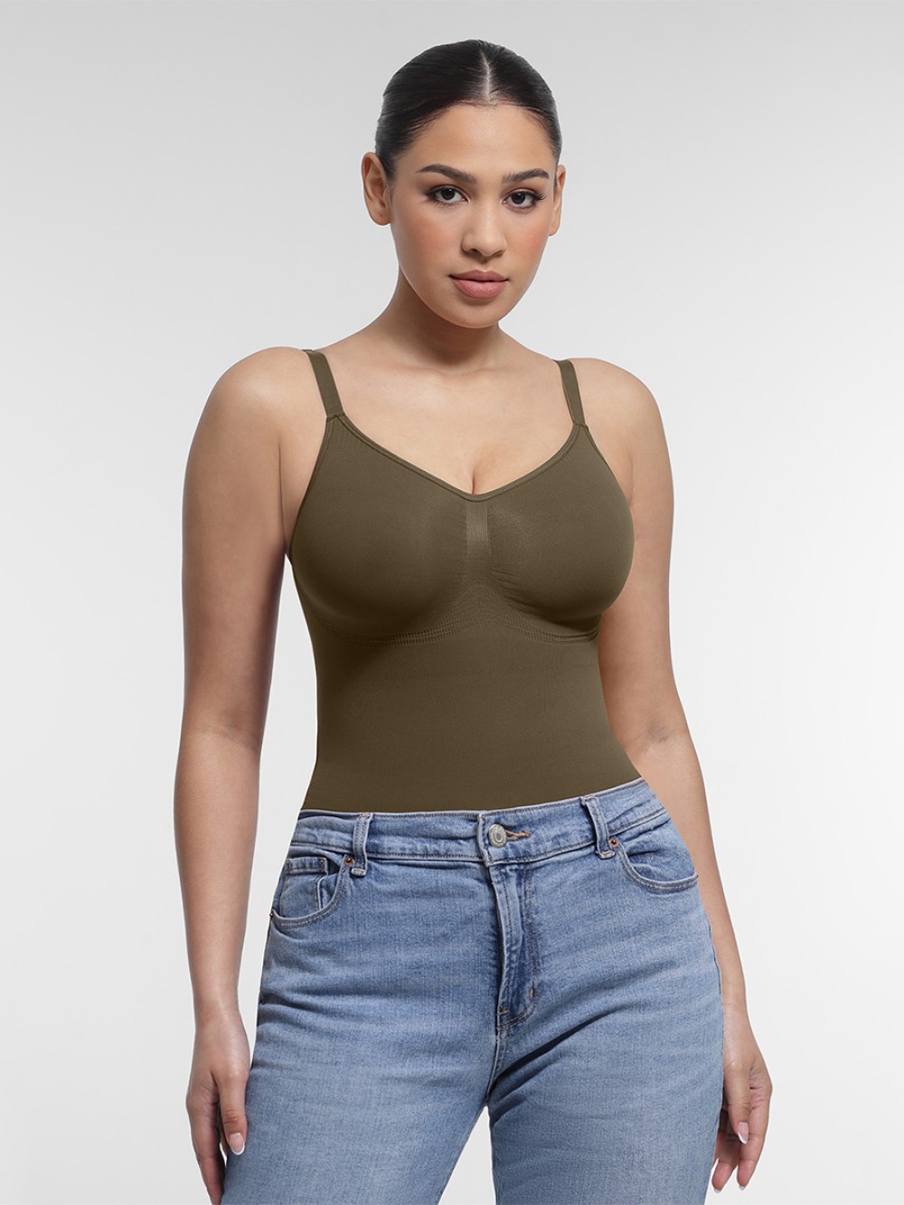 Seamless Chest Support Waist & Abdomen Control Shapewear Bodysuit