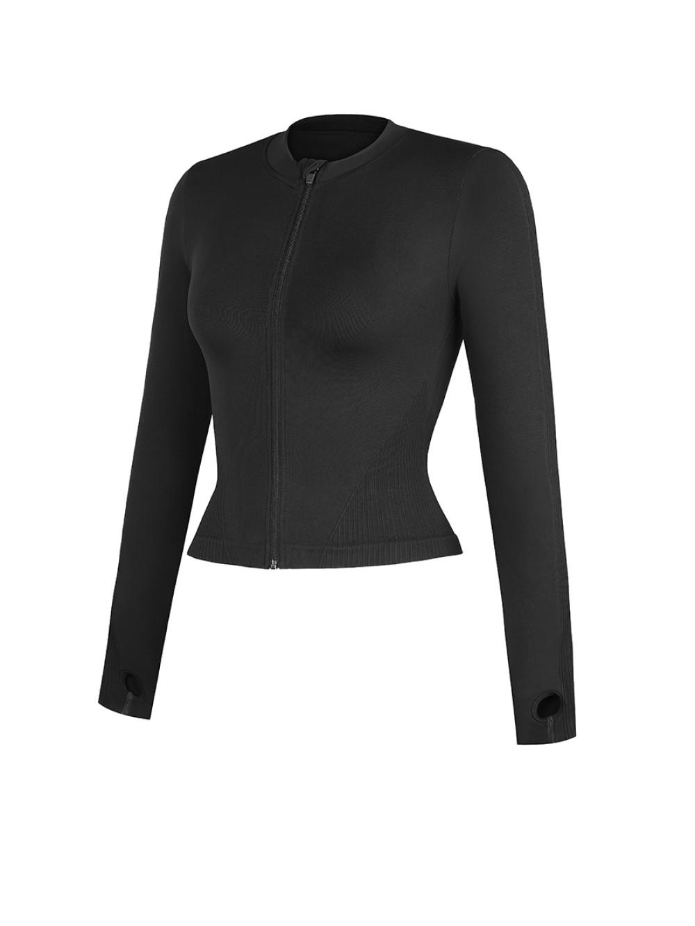 Seamless long-sleeved sports top