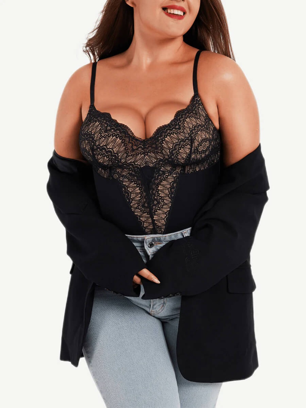 Black Lace Women Bodysuit Shapewear