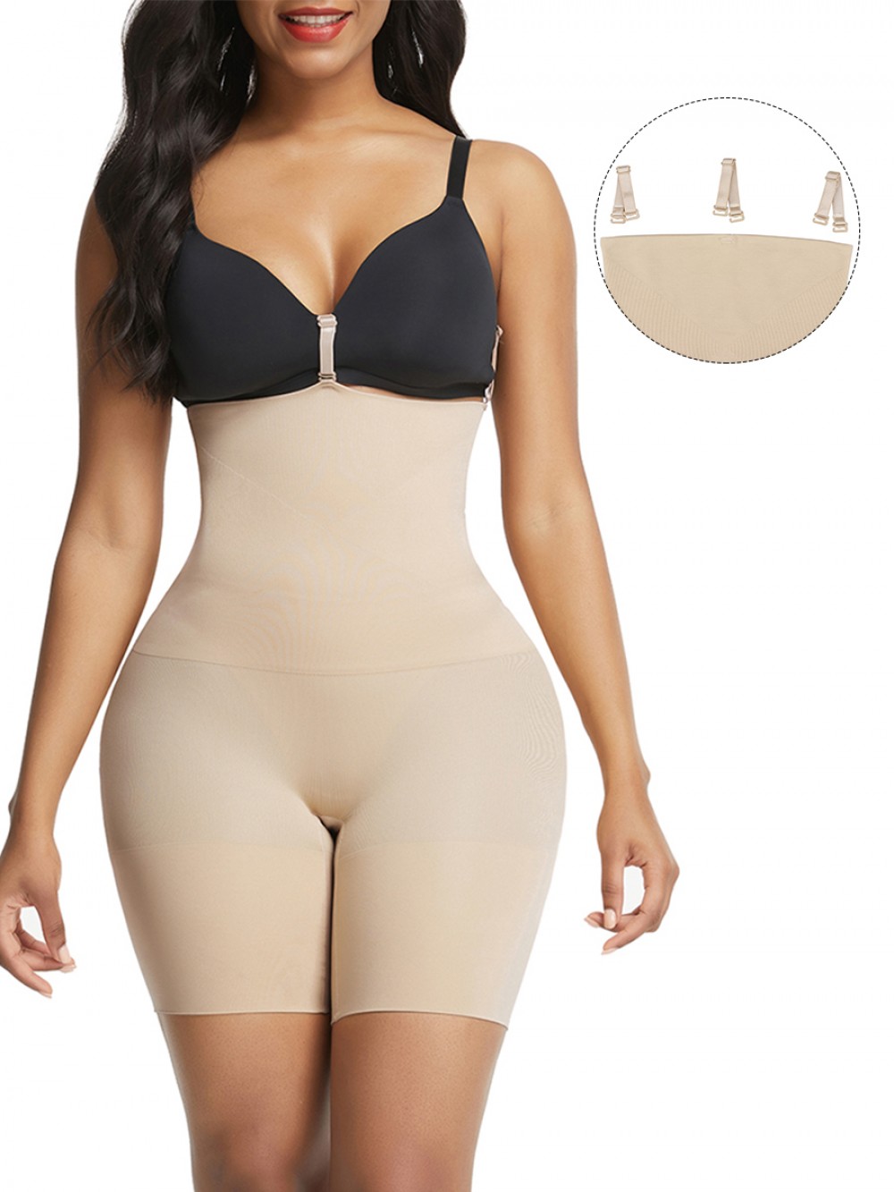 Skin Color High Waist Large Size Butt Enhancer Ultimate Stretch