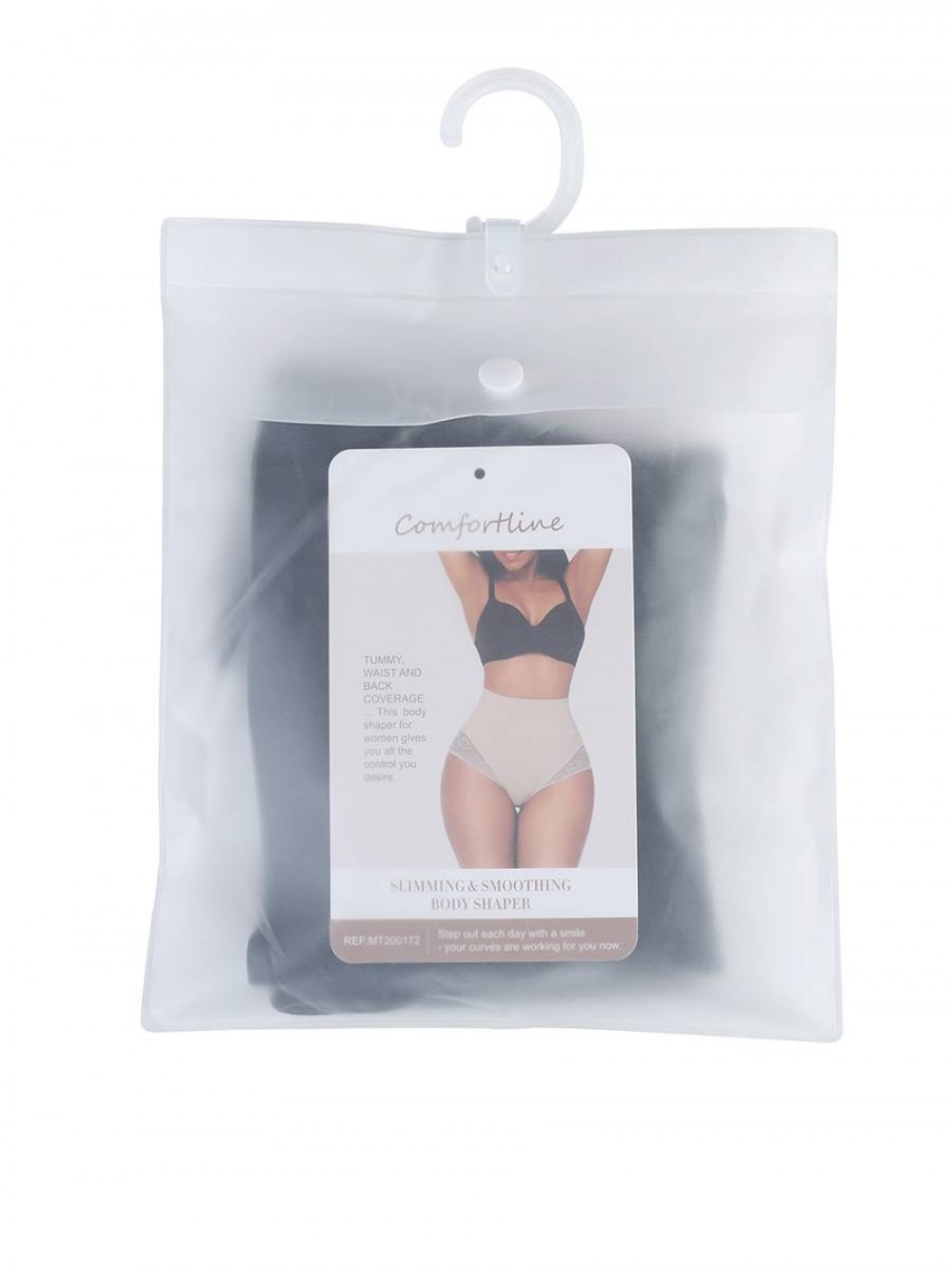Black Seamless Plus Size Butt Lifter Lace Trim Shaping Comfort