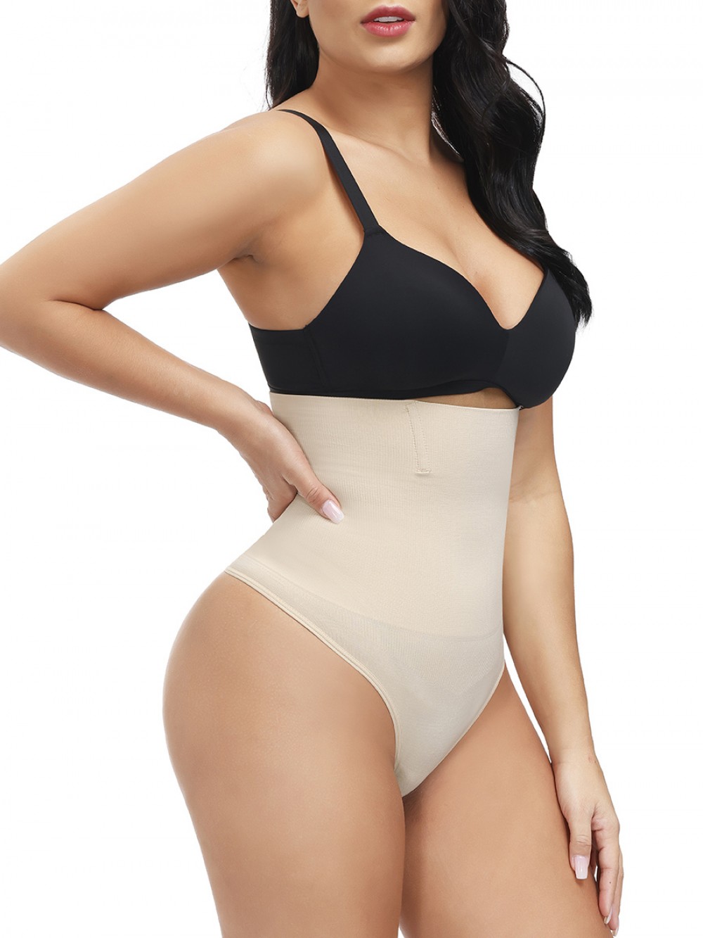 Skin Color Large Size High Waist Thong Shaper Hourglass Figure
