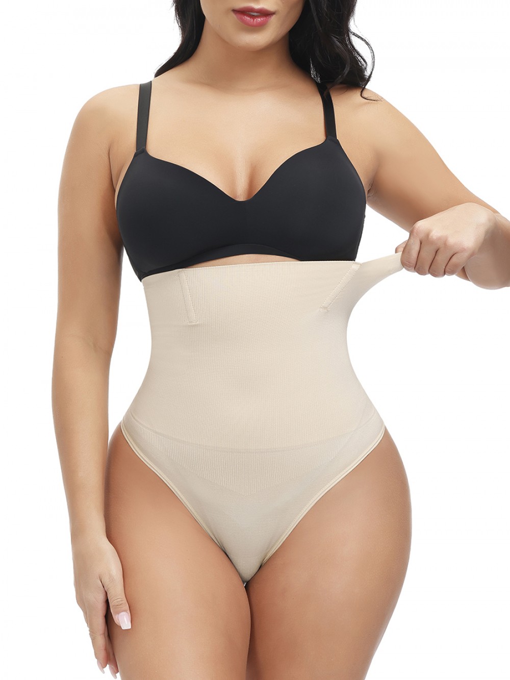 Skin Color Large Size High Waist Thong Shaper Hourglass Figure
