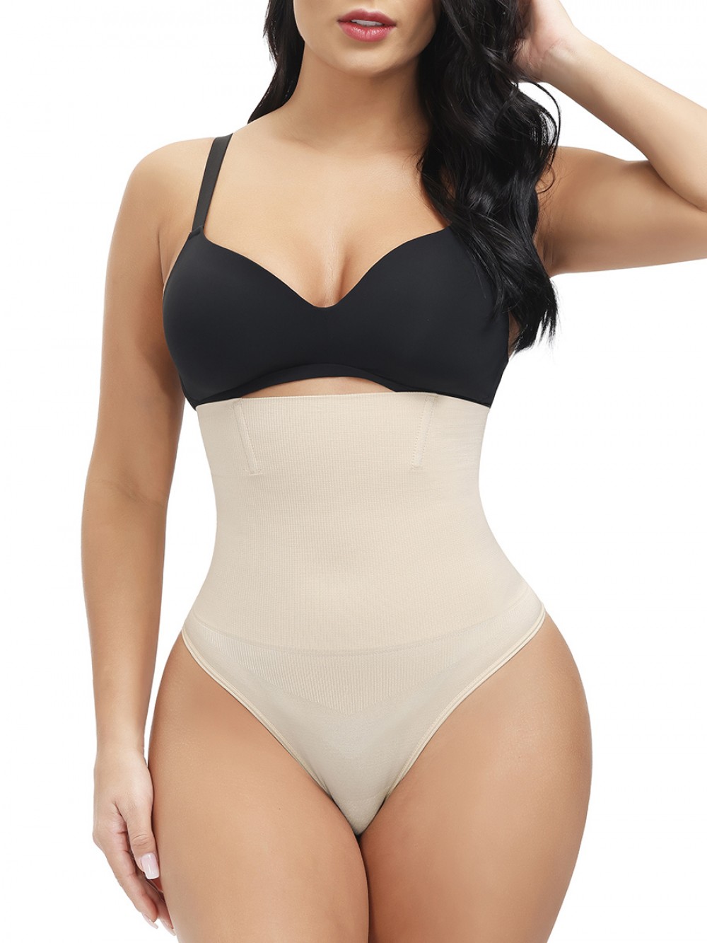 Skin Color Large Size High Waist Thong Shaper Hourglass Figure