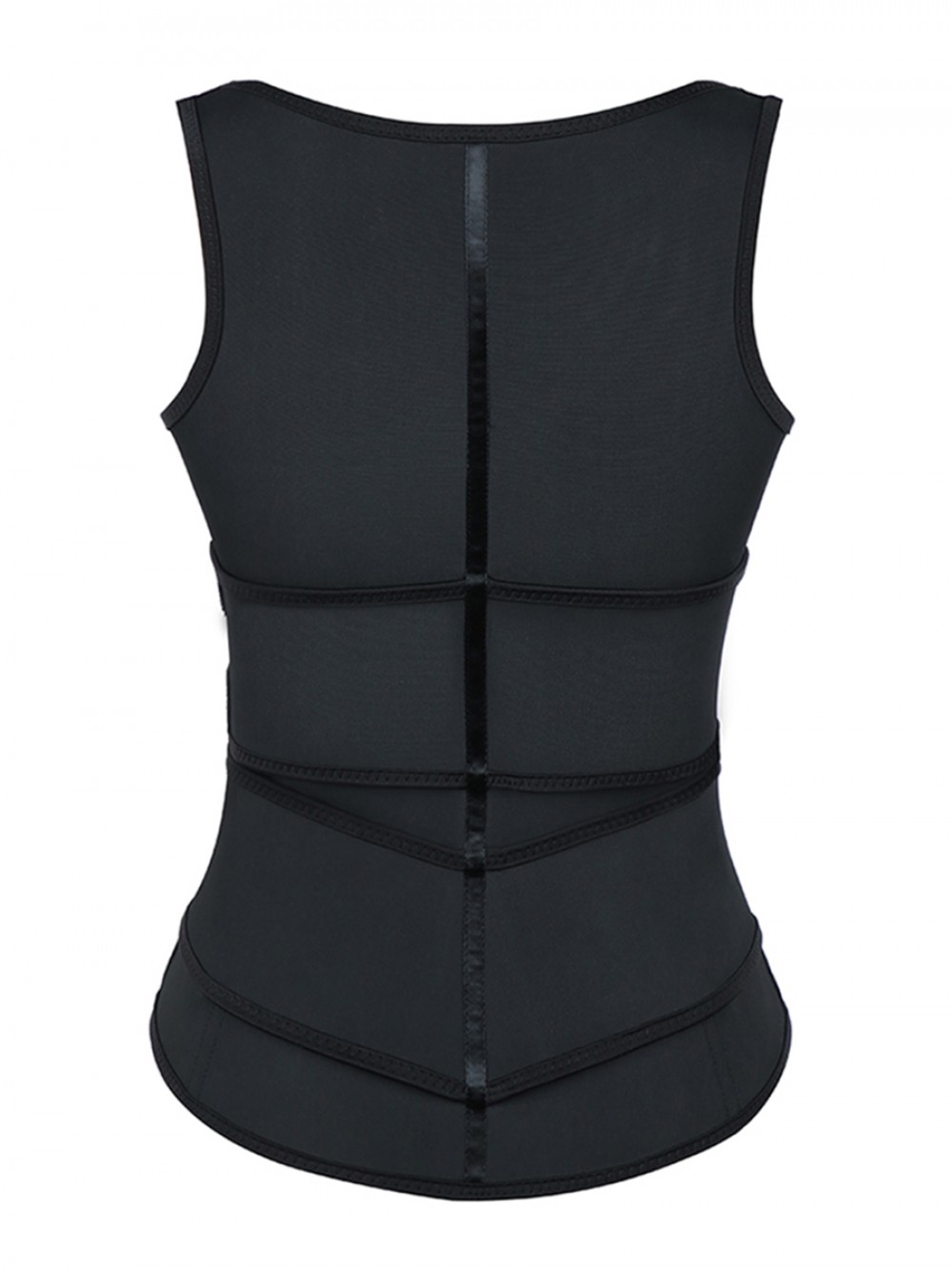 Black 9 Steel Bones Adjustable Strap Latex Waist Trainer Vest