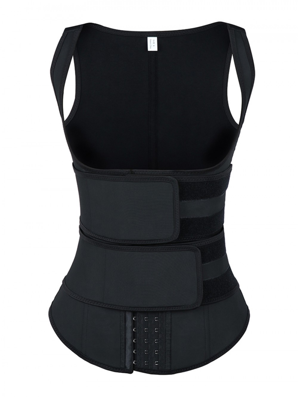 Black 9 Steel Bones Adjustable Strap Latex Waist Trainer Vest