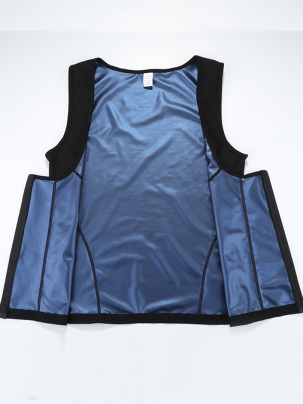Blue Vest With Zipper Large Size Slimming Stomach