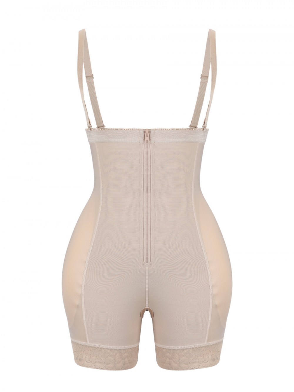 Nude Adjustable Straps Open Crotch Padded Hip Shapewear Soft-Touch