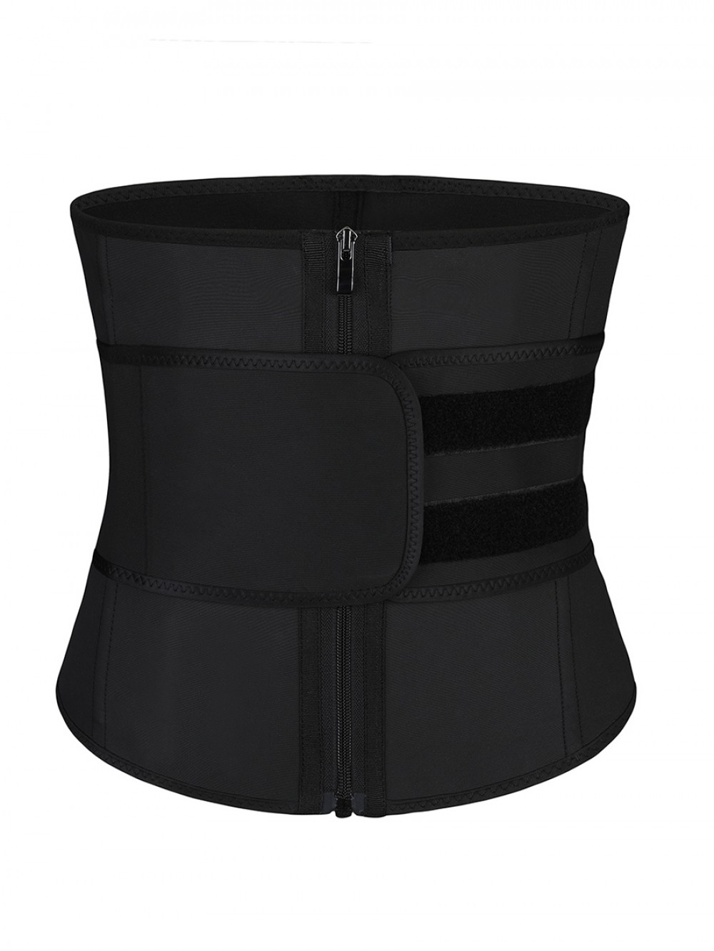 Black Big Size Latex Waist Trainer 7 Steel Bones For Training