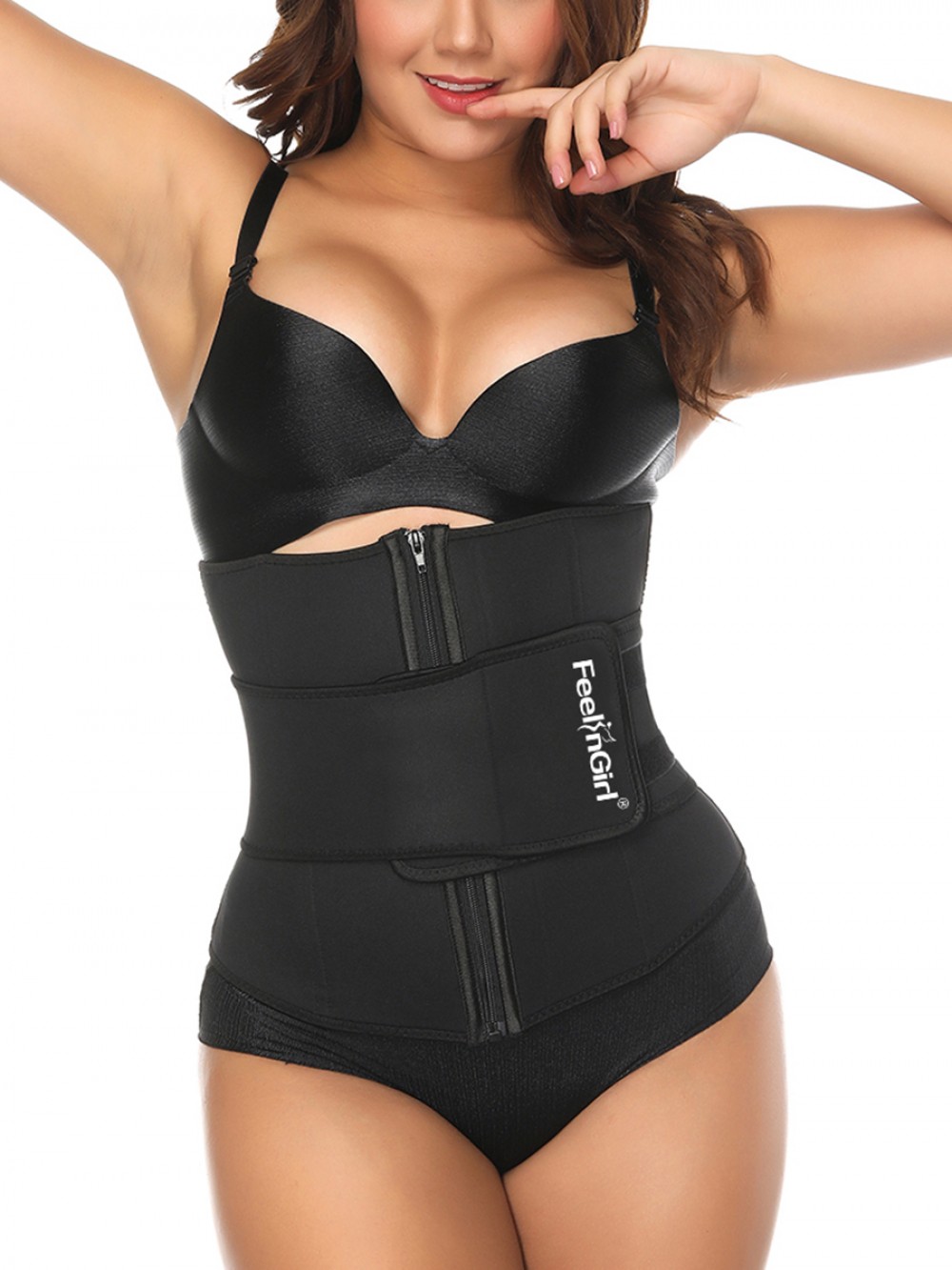 Tight Black Big Size Waist Shaper With Zipper Supper Fashion