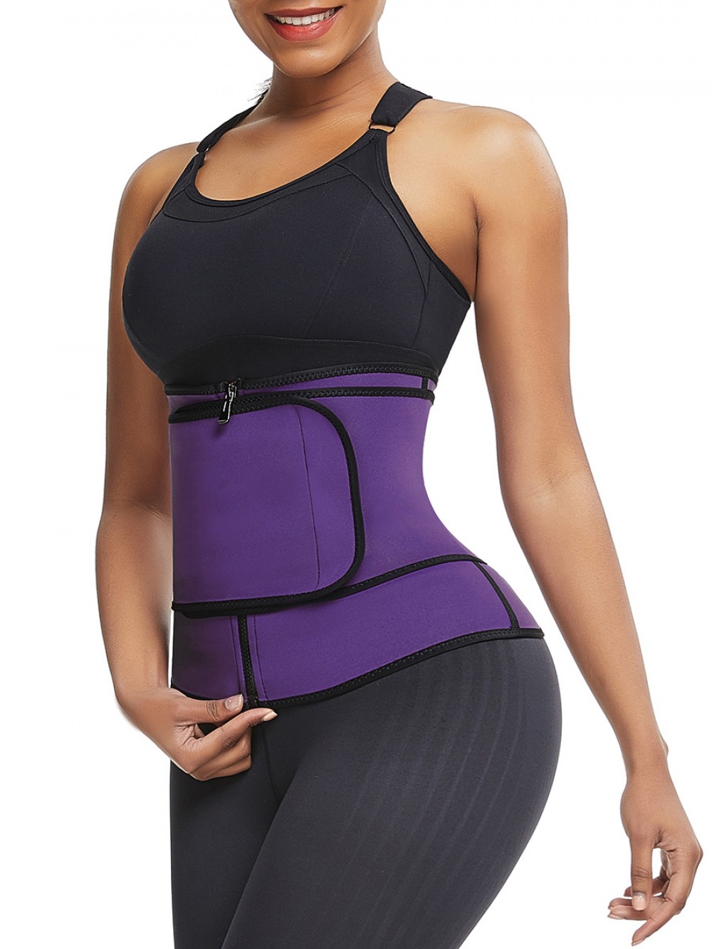 Purple Sticker Plus Size Neoprene Waist Trainer Calories Burning