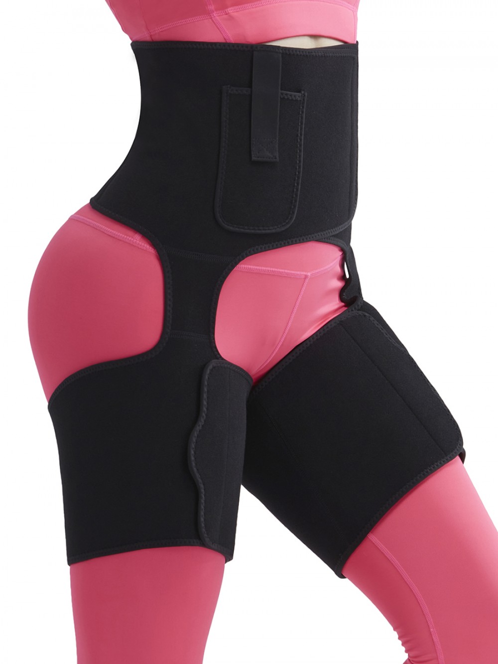 Black Neoprene Thigh Shaper Adjustable Sticker Curve Smoothing