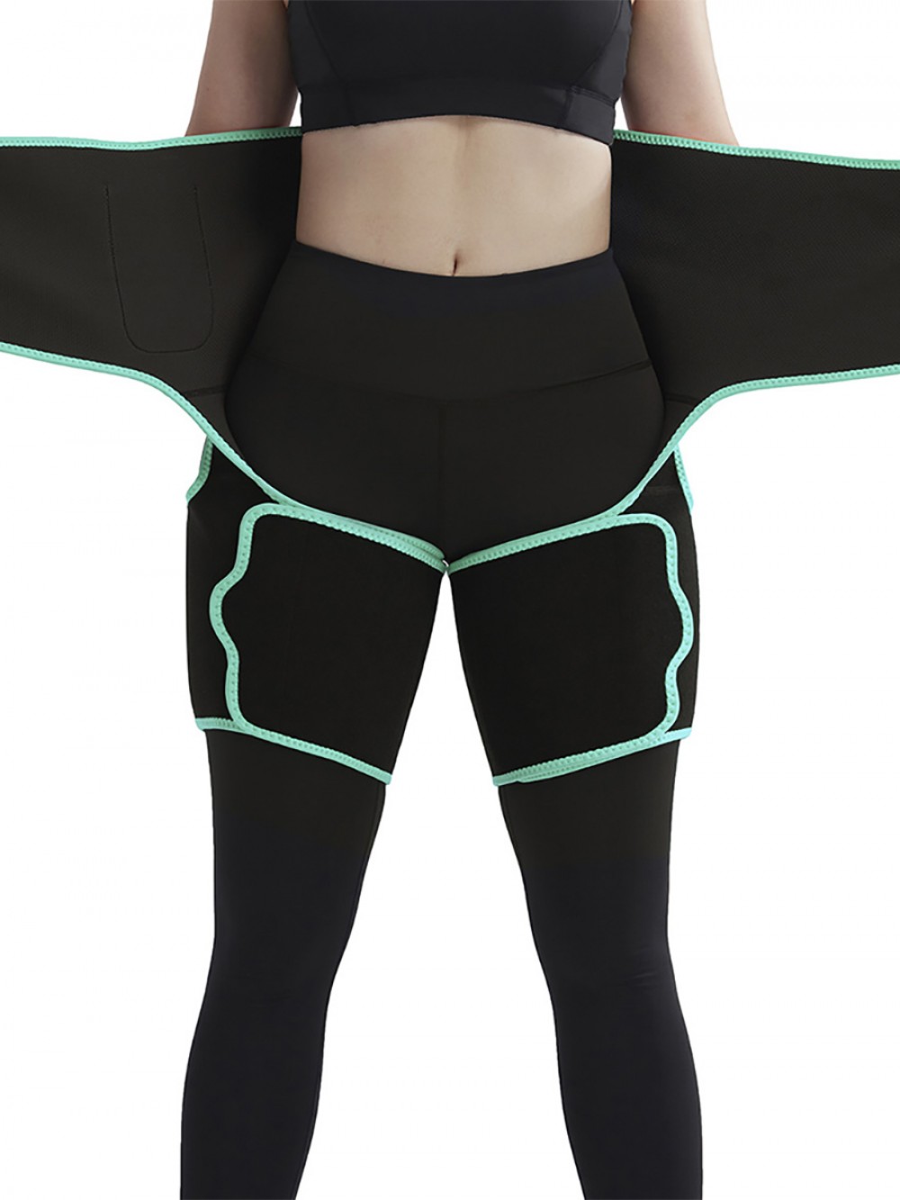 Light Green Neoprene Waist And Thigh Shaper Tummy Control