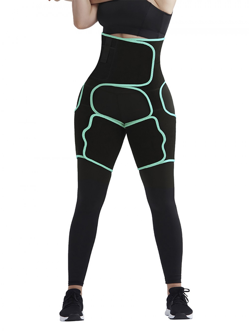 Light Green Neoprene Waist And Thigh Shaper Tummy Control