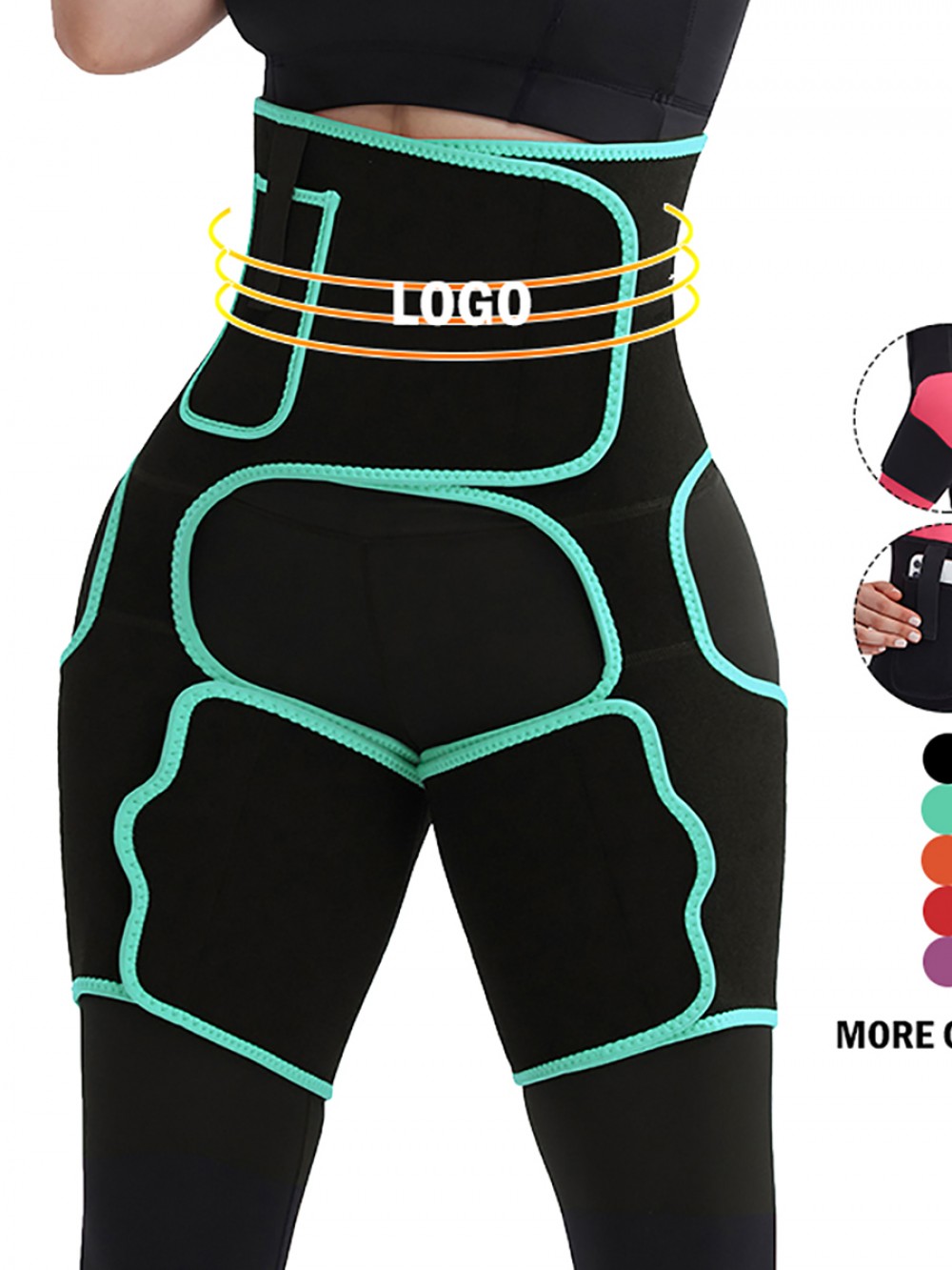 Light Green Neoprene Waist And Thigh Shaper Tummy Control