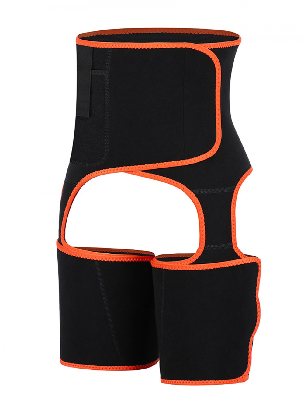 Compression Silhouette Orange Sweat Thigh Trimmer High Waist Pocket
