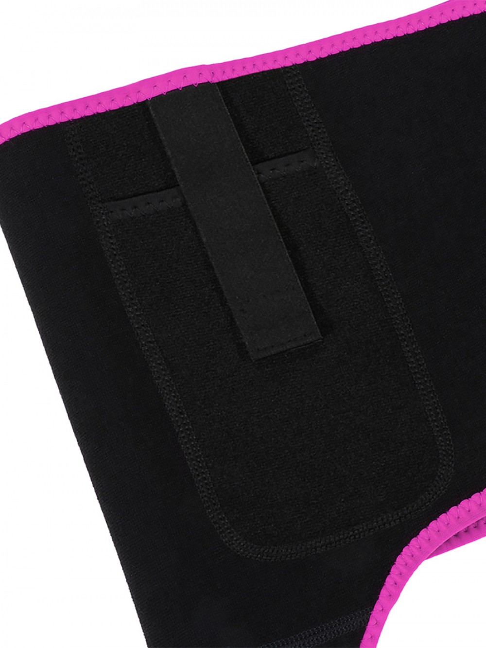 Rose Red Sticker Neoprene Tummy And Thigh Shaper With Pocket