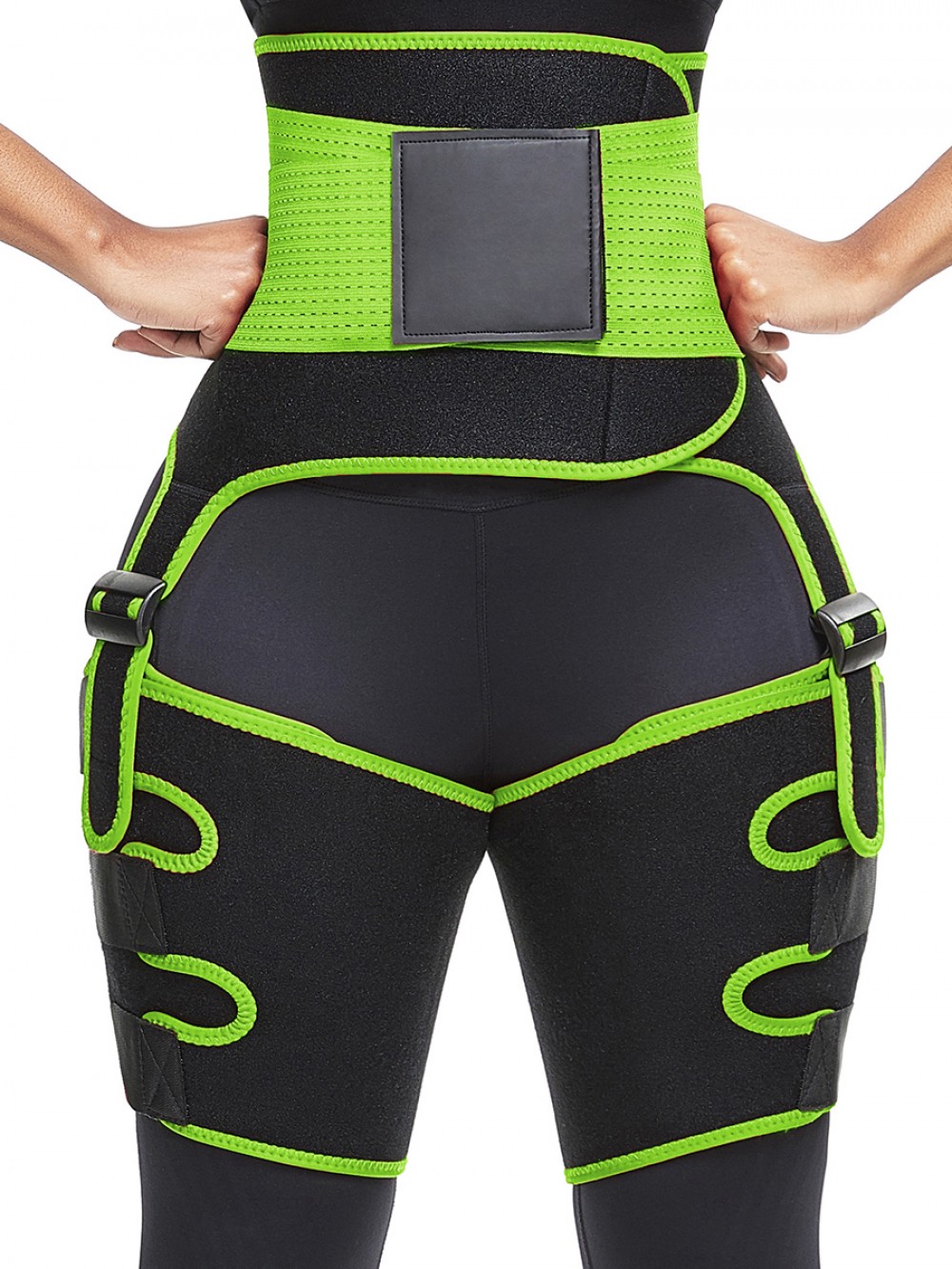 Green Adjustable Neoprene Thigh And Waist Trainer High-Compression
