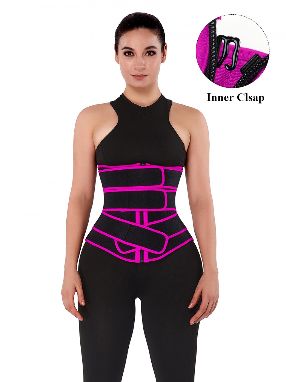 Rose Red Neoprene Waist Trainer 10 Steel Bones Body Shapewear
