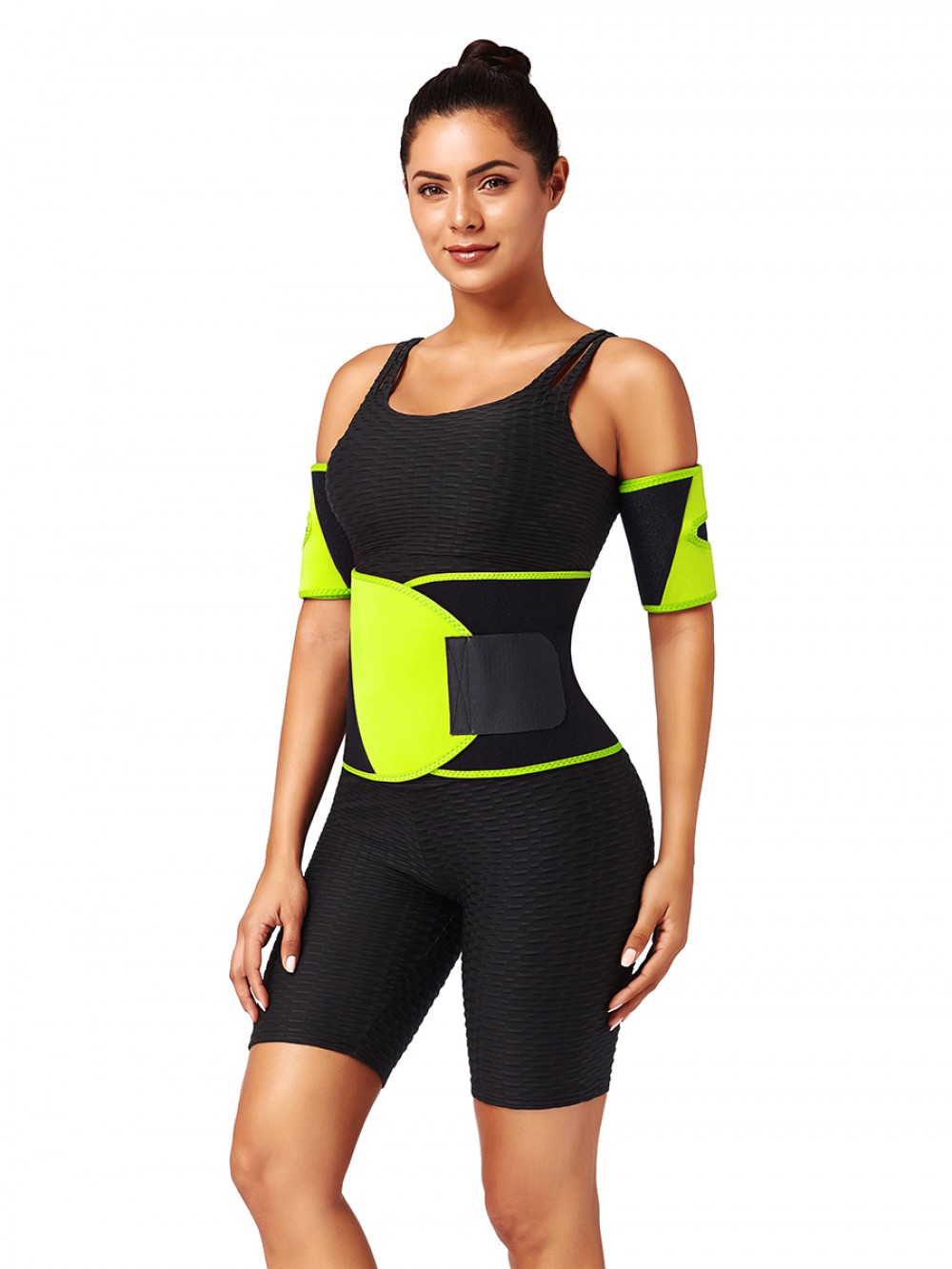 Light Yellow Neoprene Two Pieces Colorblock Arm Shaper Comfort