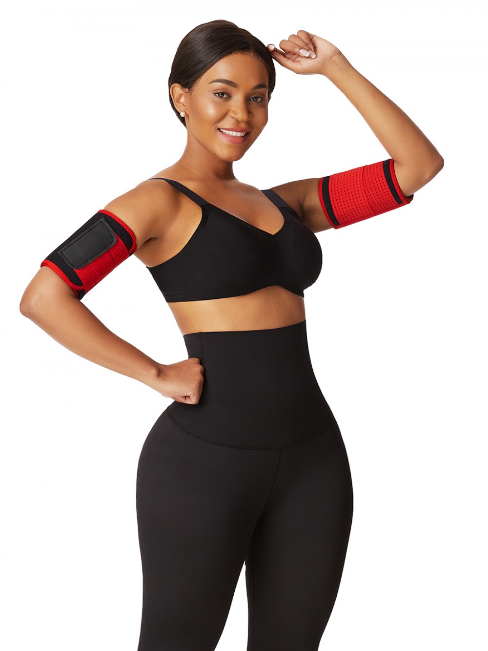 Red Neoprene Arm Shaper With Elastic Bands Curve Shaping