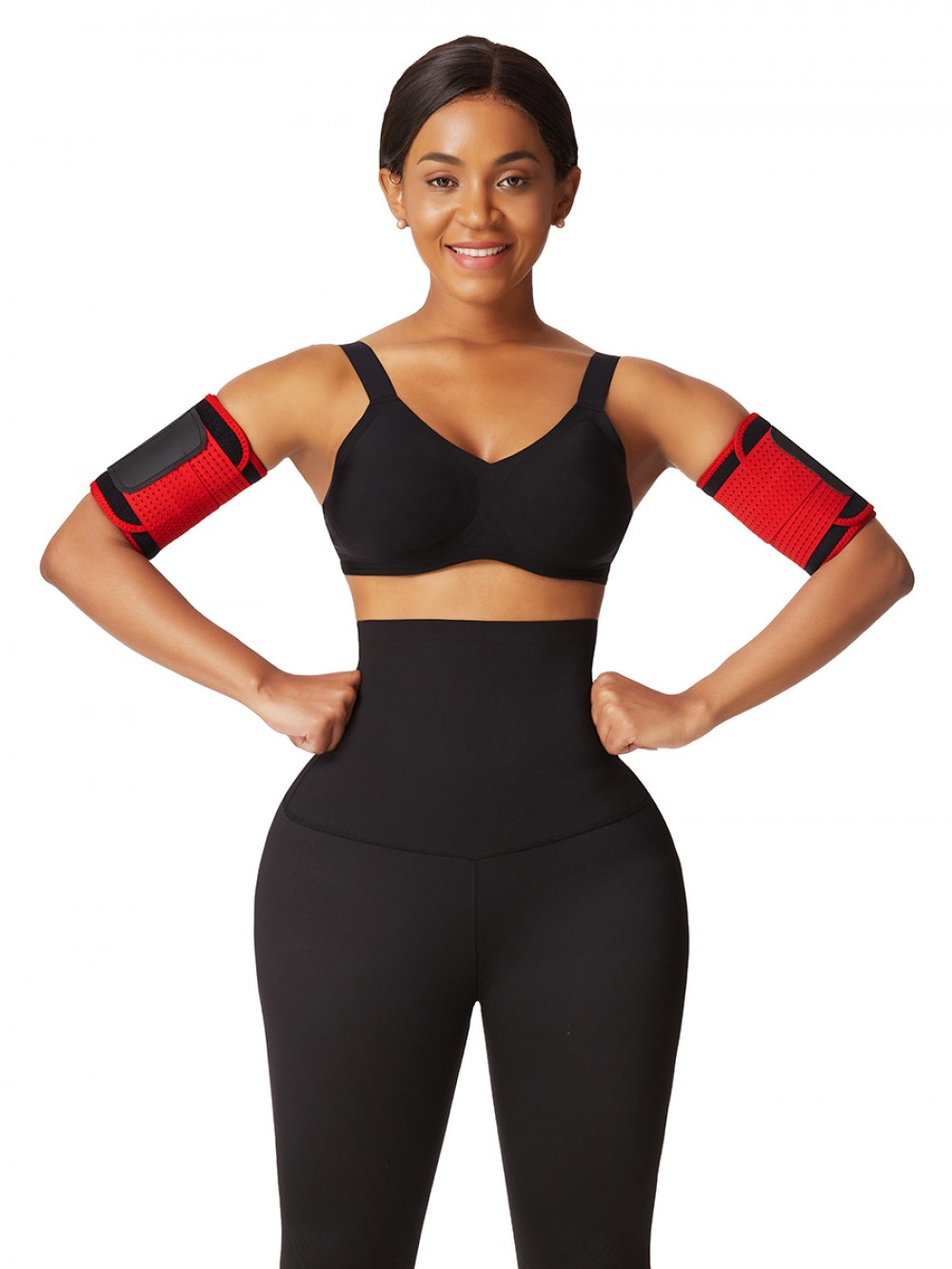 Red Neoprene Arm Shaper With Elastic Bands Curve Shaping