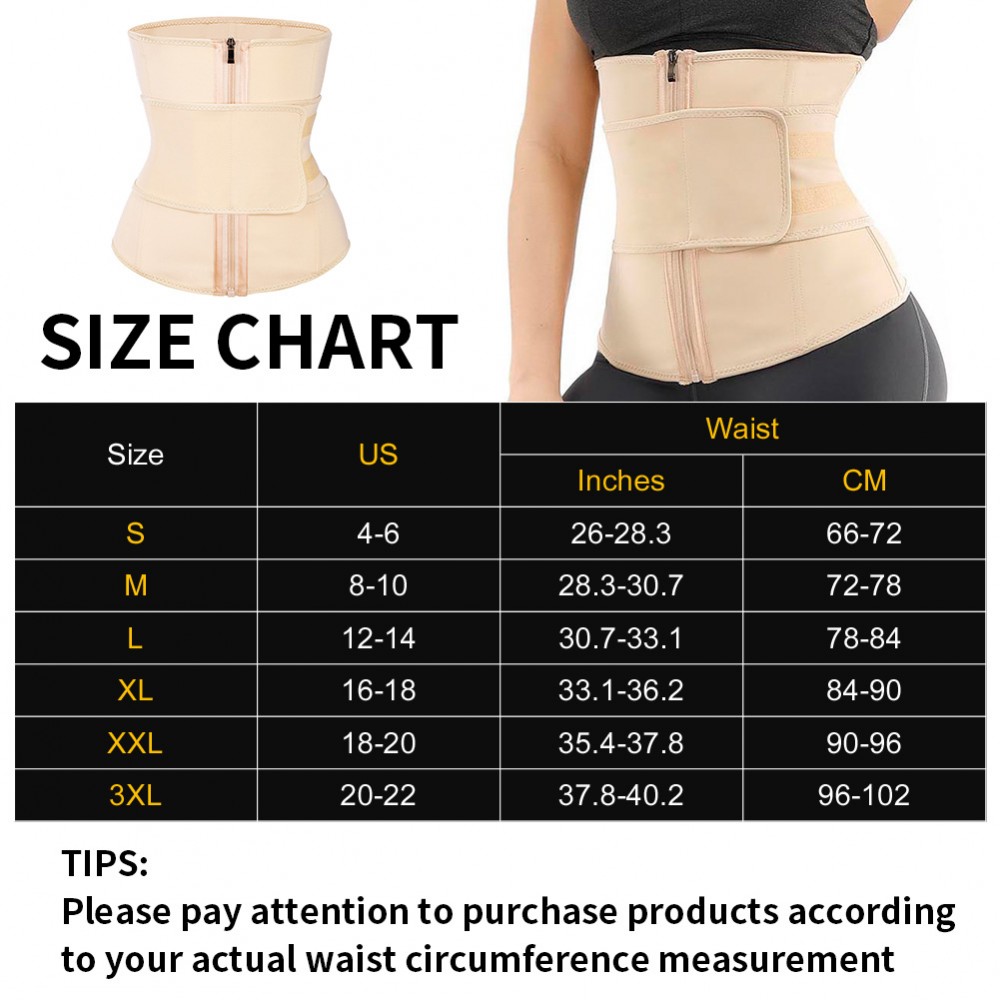 Body-Hugging Skin Big Size 7 Steel Boned Zipper Waist Cincher Layered