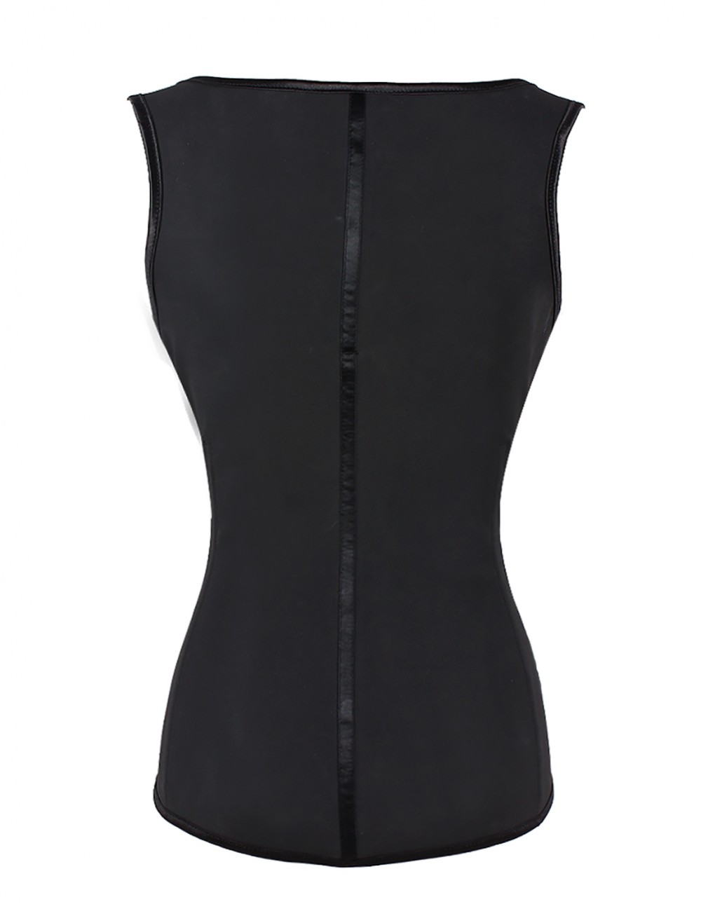 Fabulous Fit Black 4 Hooks Latex Thermal Waist Cincher Vest