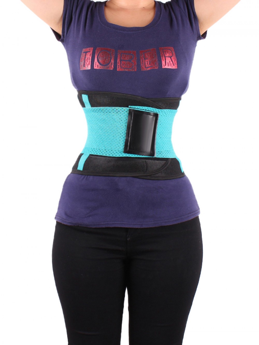 Plain Green Neoprene Waist Trainer Belt Sticker Hourglass