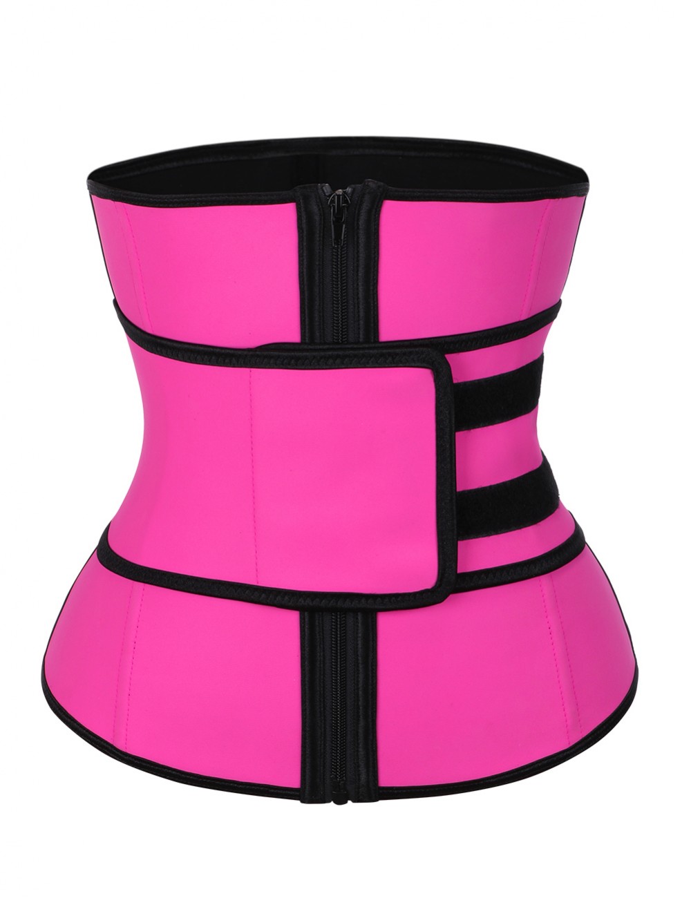 Rose Red Queen Size Latex Waist Trainer With Zipping Custom Logo
