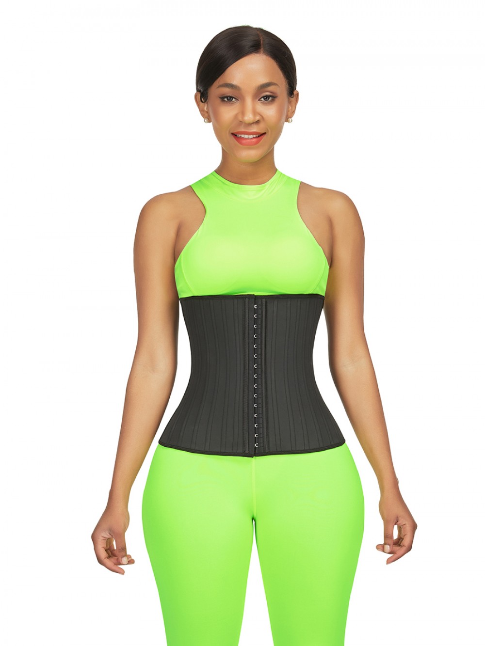 Black 29 Steel Bones Latex Hooks Safe Waist Trainer Best Materials