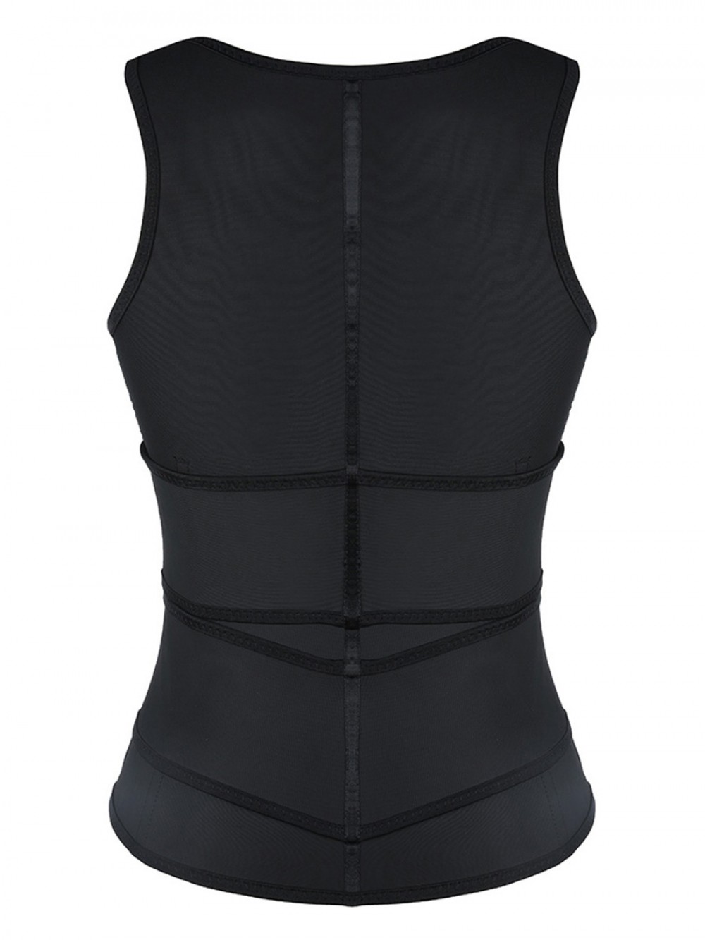 Black Latex Double Belts Sticker Vest Shaper Big Size Back Support