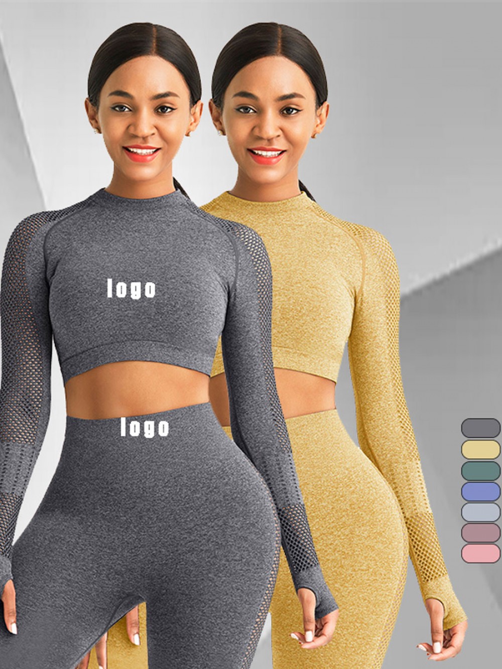 Exquisite Black Sports Top Raglan Sleeve Hollow Out Fashion Trend