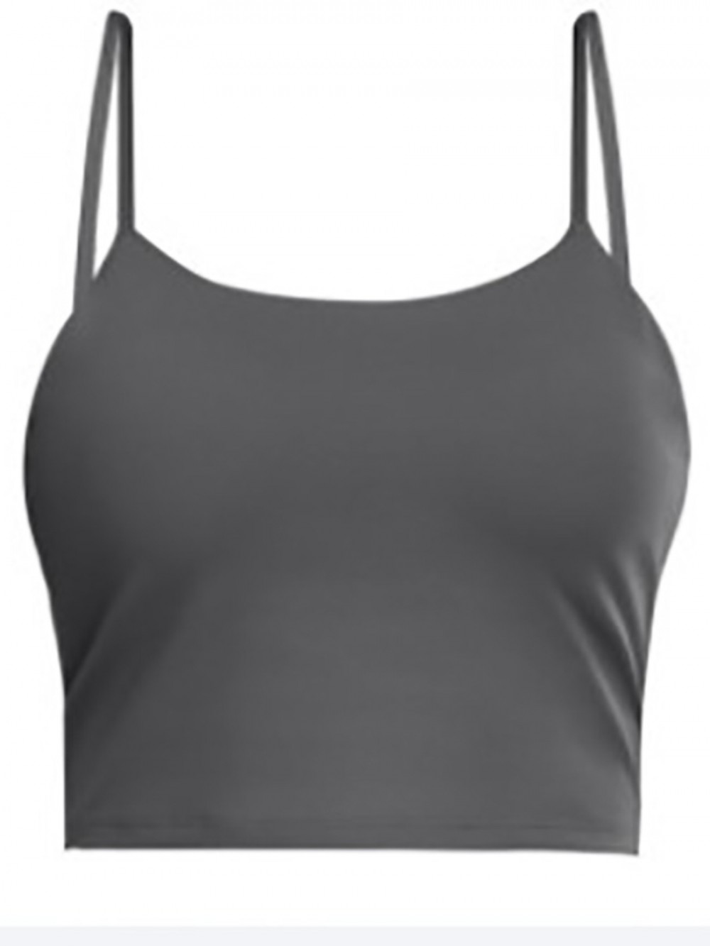 Deep Gray Backless Padded Yoga Bras Longline Tank Top Wholesale