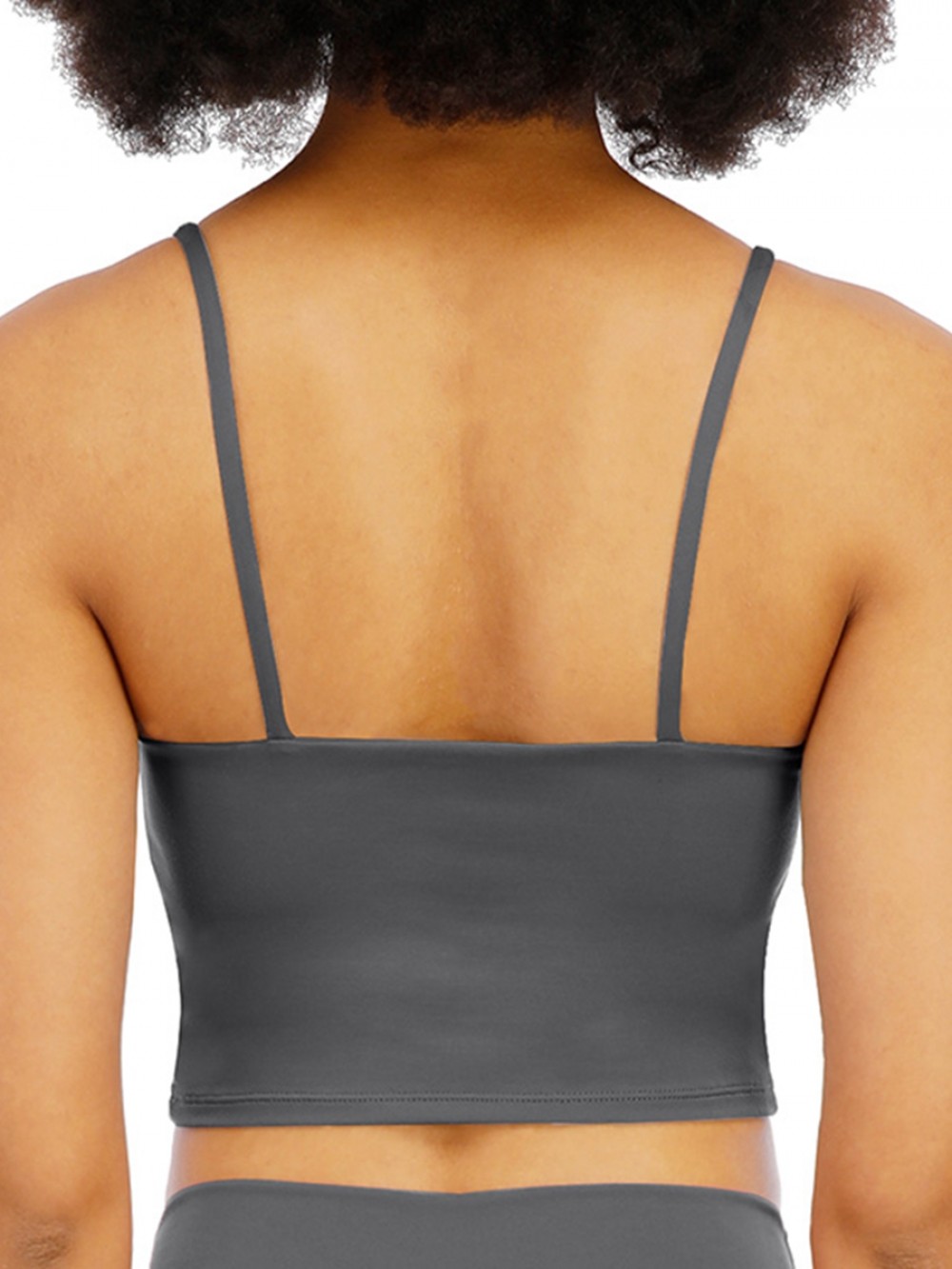 Deep Gray Backless Padded Yoga Bras Longline Tank Top Wholesale