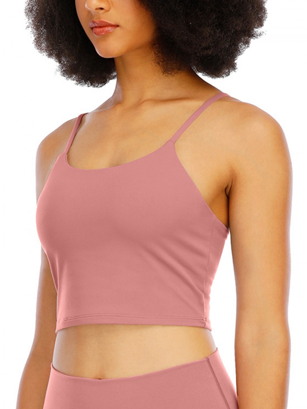 Deep Pink Medium Support Yoga Bra With Padded For Exercising