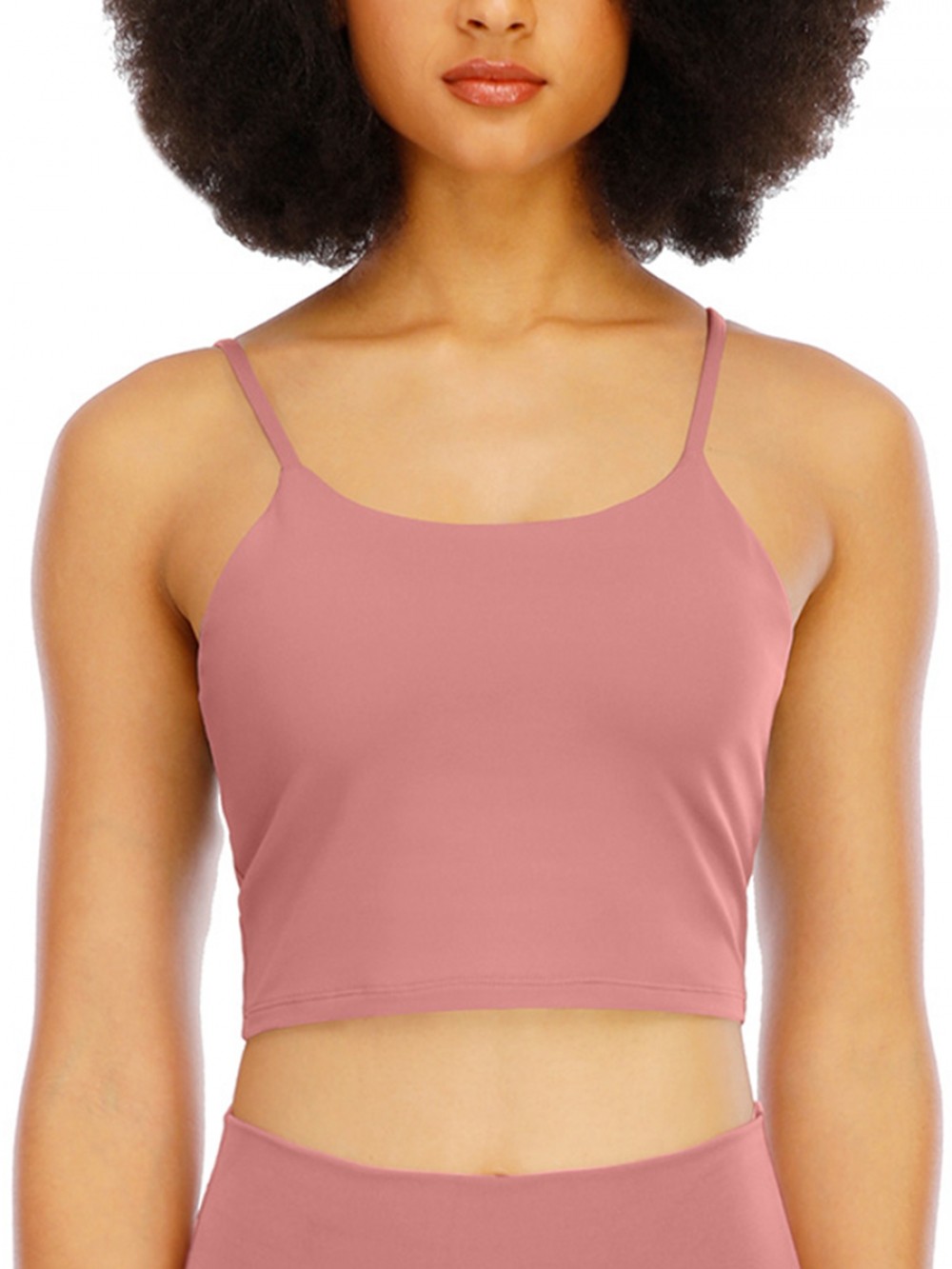 Deep Pink Medium Support Yoga Bra With Padded For Exercising
