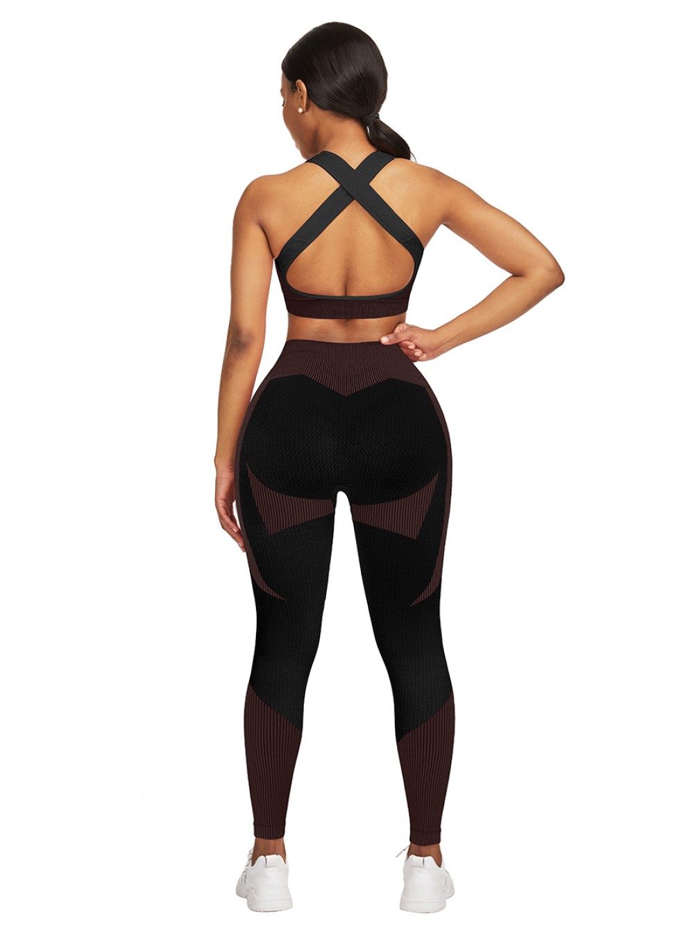Fuchsia Cross Back Yoga Bra Seamless Legging Weekend Time